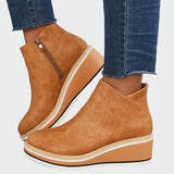 Leah - Orthopaedic Faux Leather Ankle Boots