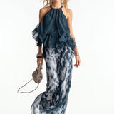 Elegant two-piece chiffon suit