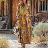 Mia - Vintage-Inspired Long Sleeve Casual Dress