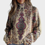 Steph - Artistic Knit Turtleneck Sweater