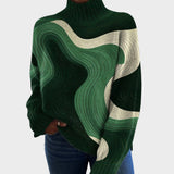 Alicia - Artistic Knit Turtleneck Sweater