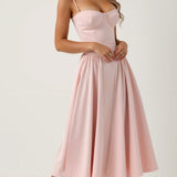 Kelsey - Structured Corset Midi Dress