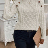 Poppy - Button Knit Sweater