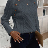 Poppy - Button Knit Sweater
