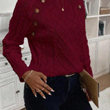 Poppy - Button Knit Sweater
