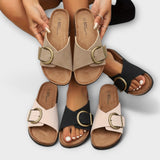 Margarida - Women's Cork Sandals with Buckle Design