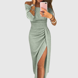 Marina | Elegant maxi dress with halter neck and flowing cut