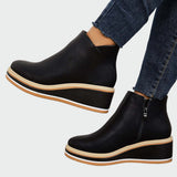 Leah - Orthopaedic Faux Leather Ankle Boots