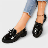 Billie - Patent Loafers with Bow