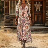 Audrey - Vintage-Inspired Long Sleeve Casual Dress