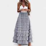 Boho Skirt with Satin Hem