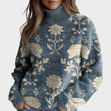 Mia - Artistic Knit Turtleneck Sweater