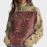 Olivia - Artistic Knit Turtleneck Sweater