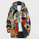 Luna - Abstract Print Coat