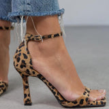 Savannah - Leopard Print High-Heel Sandals