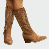 Brianna - Elegant Embroidered Western Boots