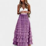 Boho Skirt with Satin Hem