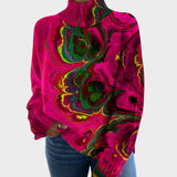Kiara - Artistic Knit Turtleneck Sweater