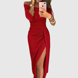 Marina | Elegant maxi dress with halter neck and flowing cut