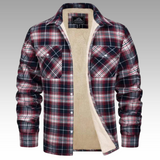 Patrick - Striped Fleece Trucker Jacket