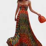 Aria - Abstract Printed Maxi Dress