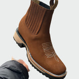 Caitlin - Faux Leather Cowboy Boots