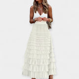 Boho Skirt with Satin Hem