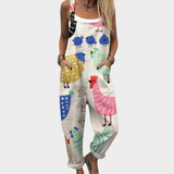 Eliza - Strappy Printed Jumpsuit