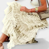 Boho Skirt with Satin Hem