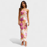 Florence - Sleeveless Satin Evening Dress