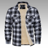 Patrick - Striped Fleece Trucker Jacket