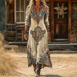 Jasmine - Vintage-Inspired Long Sleeve Casual Dress