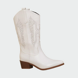 Charlotte - Faux Leather Western Cowboy Boots