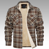 Patrick - Striped Fleece Trucker Jacket