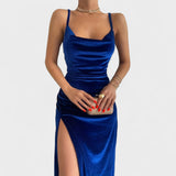 Natalie - Velvet Split Evening Dress
