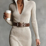 Julieta | Midi Dress with Long Sleeves and Belt