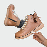 Adelaide - Low-Cut Orthopaedic Faux Leather Boots