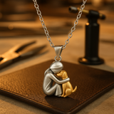 Hannah - Dog Hug Pendant Necklace