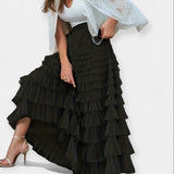 Elegant Skirt with Tulle Detail