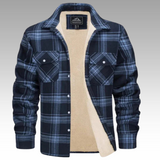 Patrick - Striped Fleece Trucker Jacket