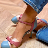 Charlotte - Colourful Knot Strap Sandals with Round Toe