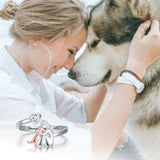 Abigail - Pink Dog Hug Ring