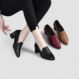 Ivy - Vegan Faux Leather Embroidered Heels