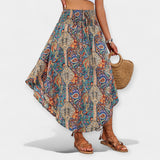 High-Waist Floral Midi Skirt