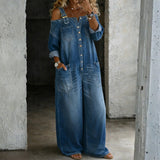 Charlotte - Off-Shoulder Denim Jumpsuit