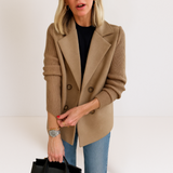 Priya - Elegant Knit Sleeve Coat