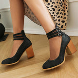 Ashleigh - Smooth Ankle Strap Platform Sandals
