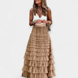 Boho Skirt with Satin Hem