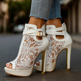 Freya - Lace Heels