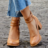 Ashleigh - Smooth Ankle Strap Platform Sandals